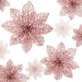 Wironlst 24 Pieces Glitter Poinsettia Flowers Christmas Tree Ornaments, Glitzy Poinsettia Bushes Christmas Decorations for Xmas/