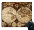 Smooffly Vintage World Map Mouse Pad, Image Of Old Map In 1720S Nostalgic Style Art Historical Atlas Mouse Pad,Brown Beige