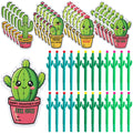 Sayglossy 24 Sets Funny Succulent Themed Valentine'S Day Card And Cactus Ballpoint Pen Set Succulent Valentine Gift Exchanges Ca