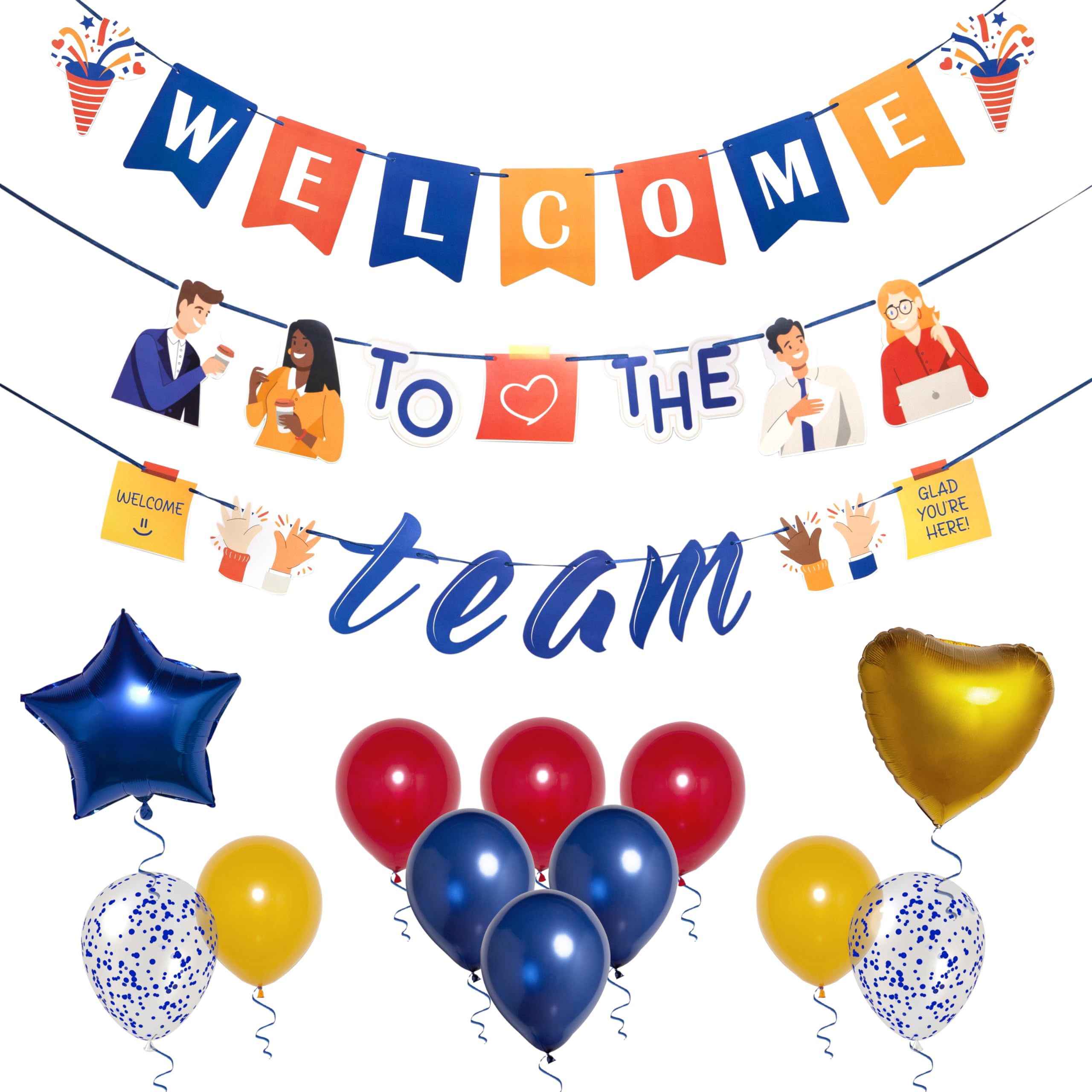Pirese Welcome To The Team Banner, Welcome Banner Decorations, Welcome To The Team Decorations Office Party | Employee Appreciat