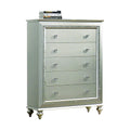 Acme Kaitlyn 5-Drawer Wooden Chest in Champagne White