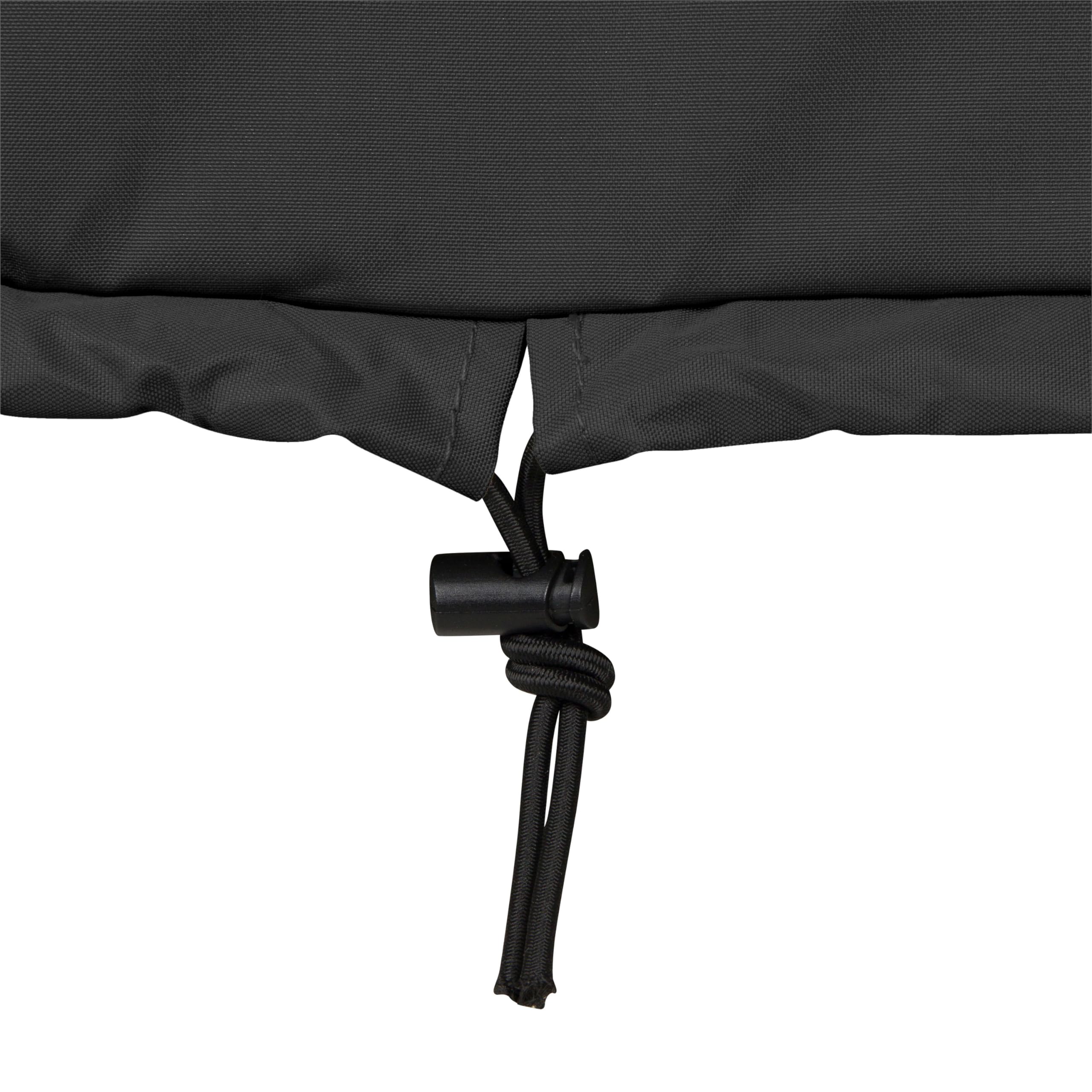 Shine Company Weatherproof Outdoor Rocking Chair Cover Set Of 2, 100% Woven Polyester, Elastic Cord With Toggle, Black, 2-Pack