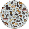 Sufamb Funny Dog Waterproof Small Round Funny Mouse Pad 7.9 X 7.9 Inch, Non-Slip Rubber Base Decorative Gaming Mouse Pad For Dor