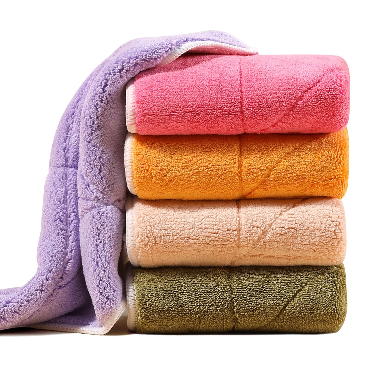 JOYMOOP Microfiber Cleaning Cloth 10 x 10, Mixed Color Kitchen Towels, Reusable Dish Towels for Kitchen Drying, Washable D