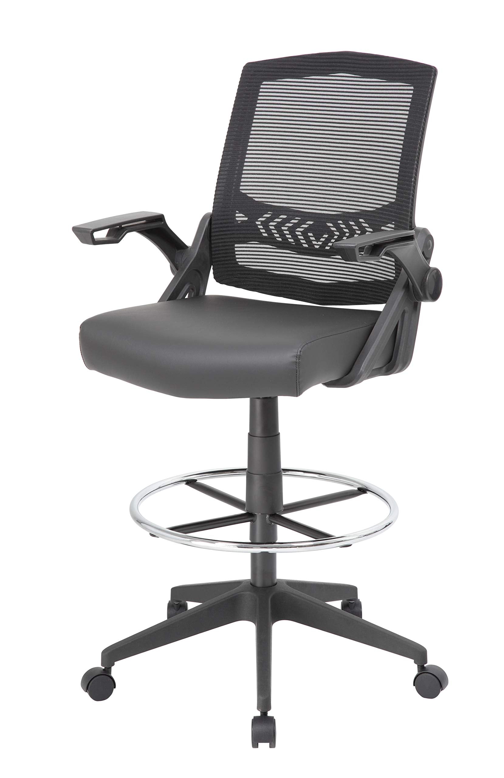 Boss Office Products Drafting Stool With, Black