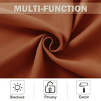 Nicetown Burnt Orange Curtain Valances For Kitchen Windows/Bathroom/Living Room/Bedroom, Farmhouse Grommet Top Short Window Vala