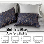 Exq Home Satin Pillowcase For Hair And Skin Queen - Printed Blue Rose Silk Pillowcase 2 Pack 20X30 Inches - Satin Pillow Cases S