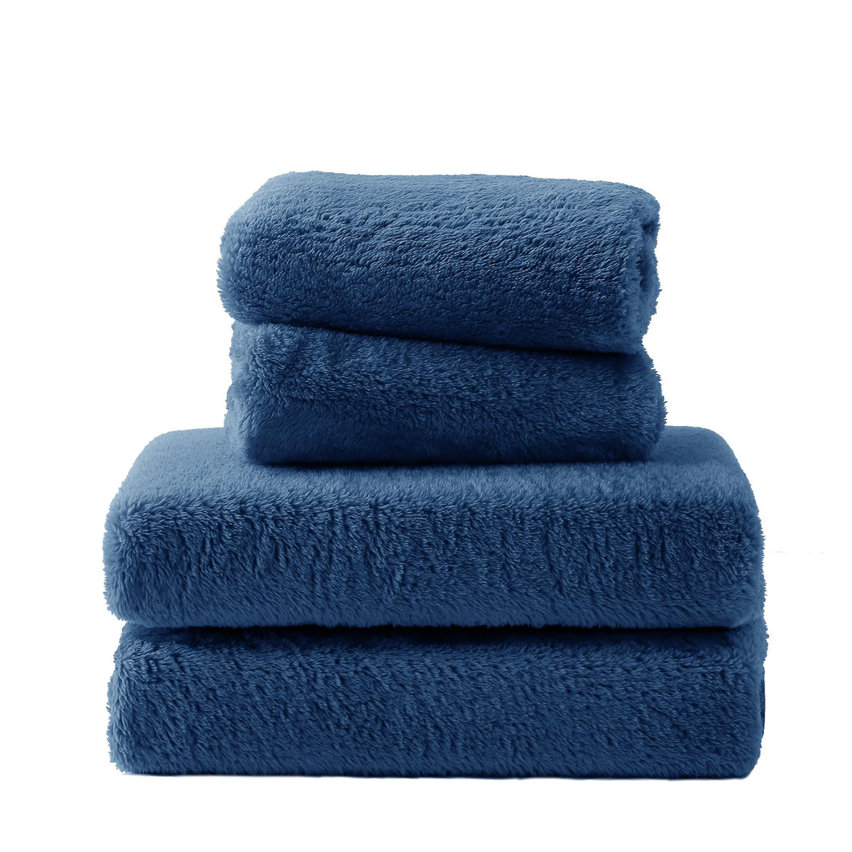 Utfdxu Fleece Fitted Sheet,3-Piece Set,Cozy And Luxury Queen Fitted Bed Sheet With 15 Inch Deep Pocket-Includes One Blue Fitted