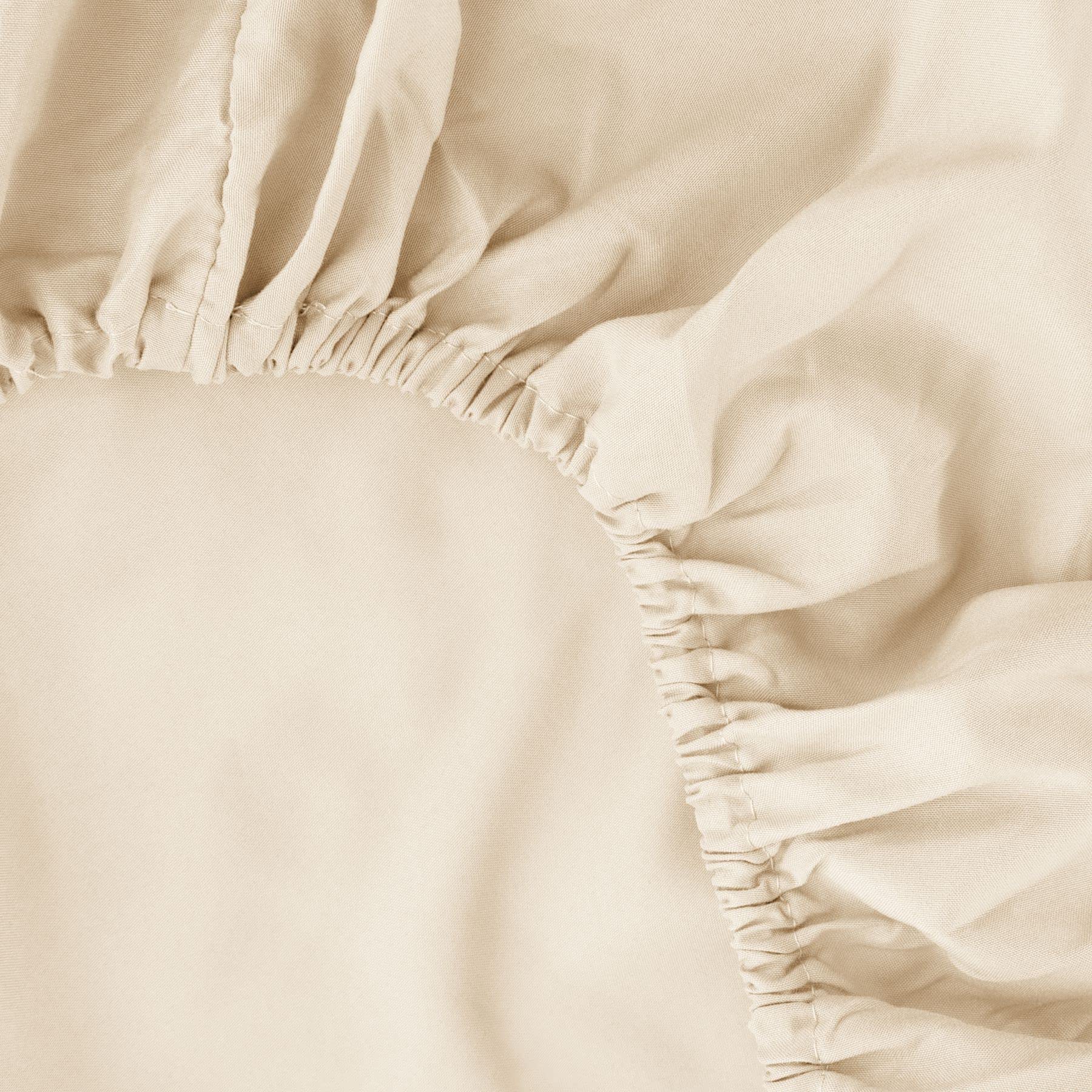 Ghooss Beige Full Fitted Sheet-Soft Microfiber Bottom Sheet For Bed-Deep Pocket Up To 14 Inche-Wrinkle Free And Stay In Place-1