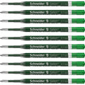 Schneider Gelion+ Gel Ink Cartridges, 0.7 Mm, Iso Format G2, Green Ink, Box Of 10 Refills (103904)