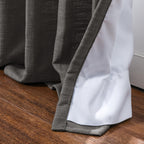 Twopages Chocolate Tart Pinch Pleated Drape 108 Inch Length Linen Light Filtering Room Darkening Curtain For Bedroom, Double Lay
