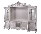 Acme Bently Wooden Entertainment Center with Glass Doors in Champagne Silver