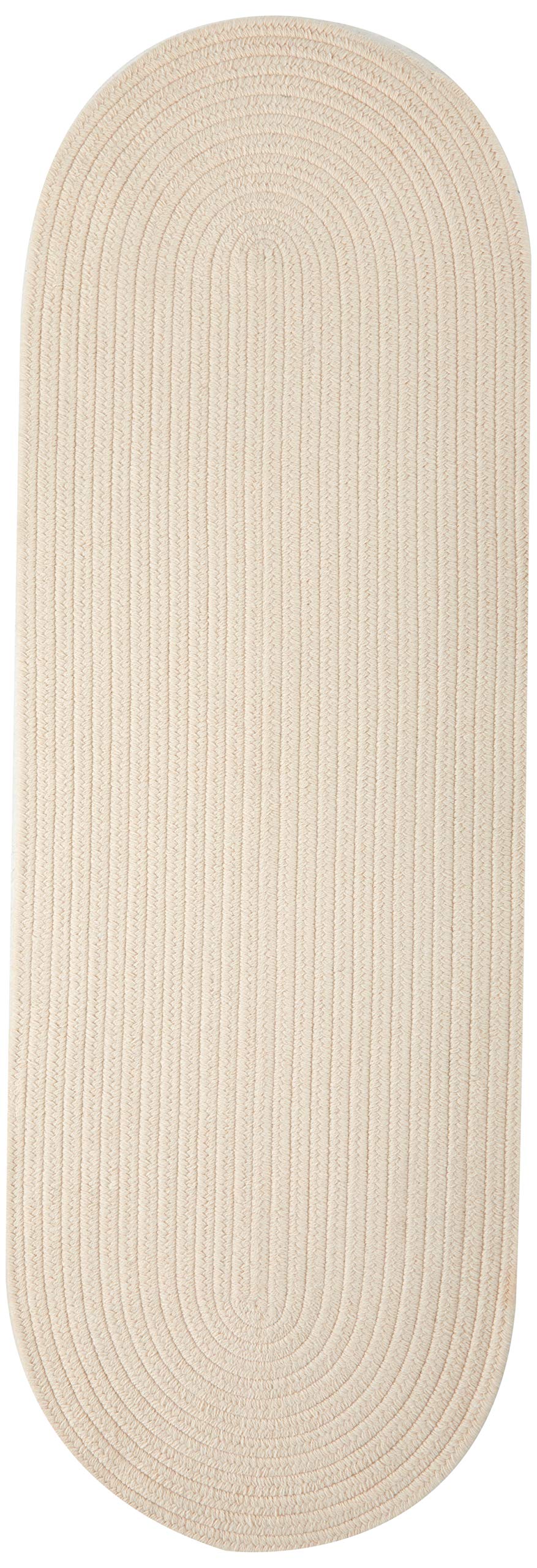 Colonial Mills Bristol Polypropylene Braided Rug, 2-Feet By 6-Feet, Natural