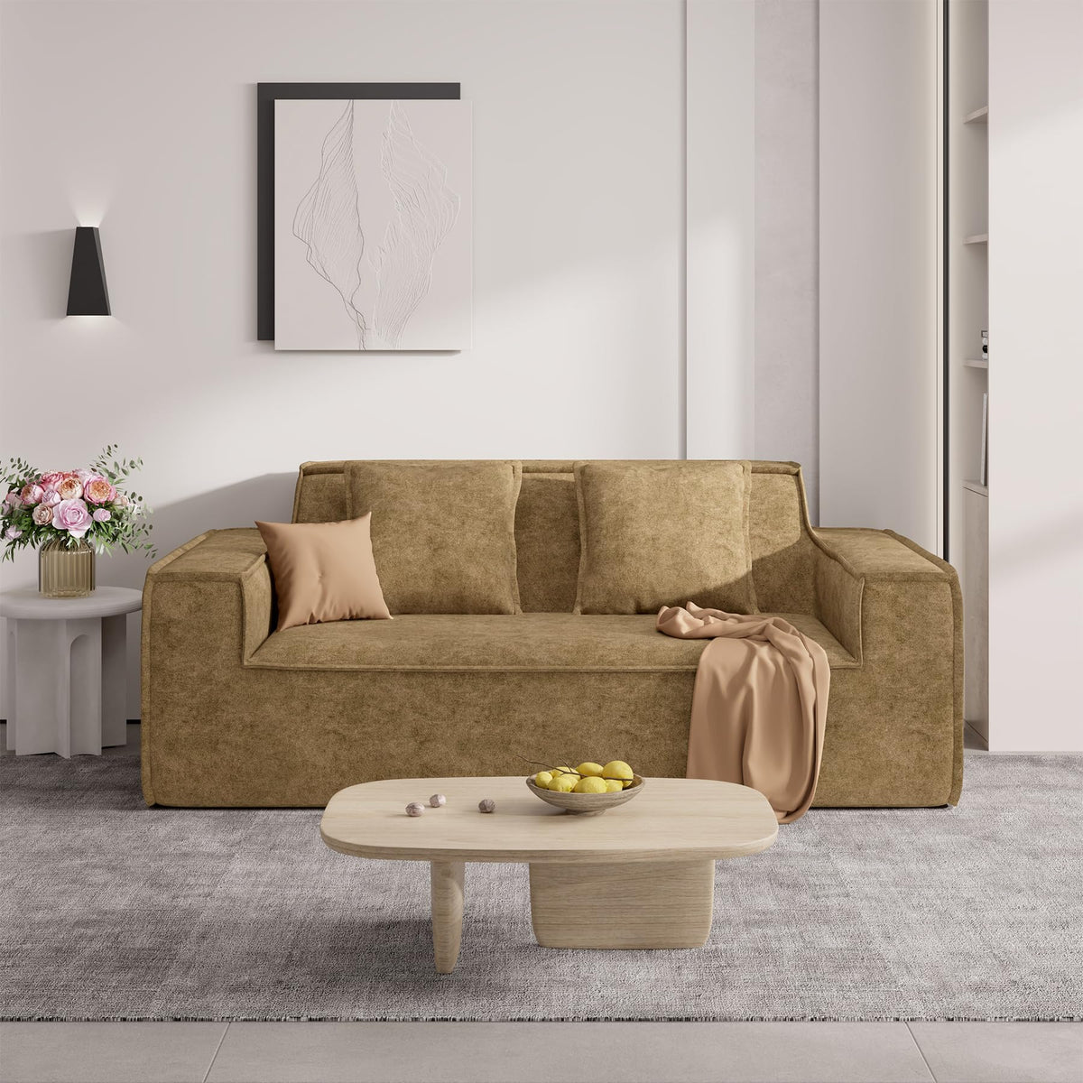 75 ' ' Modern Cloud Loveseat Sofa, No Assembly Required Comfy Deep Seat Couches For Living Room, Bedroom, Apartment