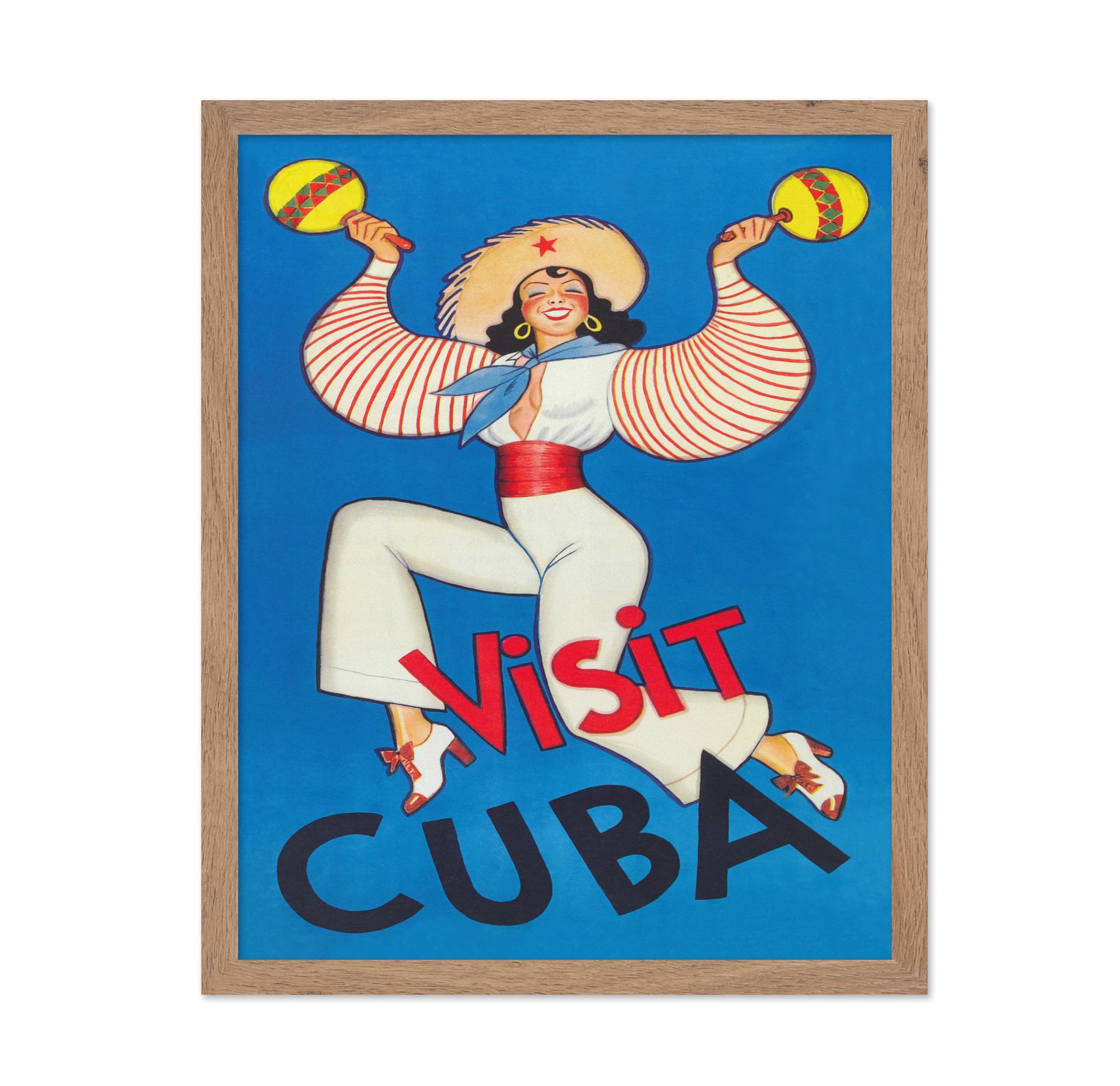 Poster Master Travel Poster - Vintage Cuba Wall Art - Cuban Lady Dancer - Colorful Retro Wall Decor - Great Wall Decor Gift for 