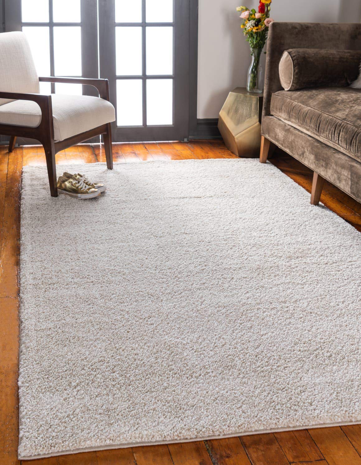 Unique Loom Solo Collection Area Rug - Calabasas (5 3 x 7 7 Rectangle, Ivory)