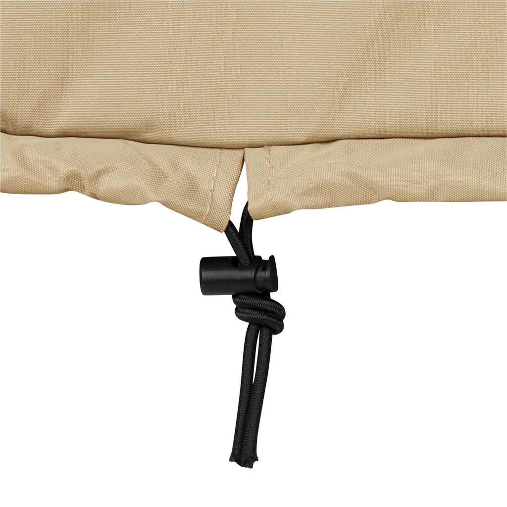 Shine Company Weatherproof Outdoor Rocking Chair Cover, 100% Woven Polyester, Elastic Cord With Toggle, Khaki