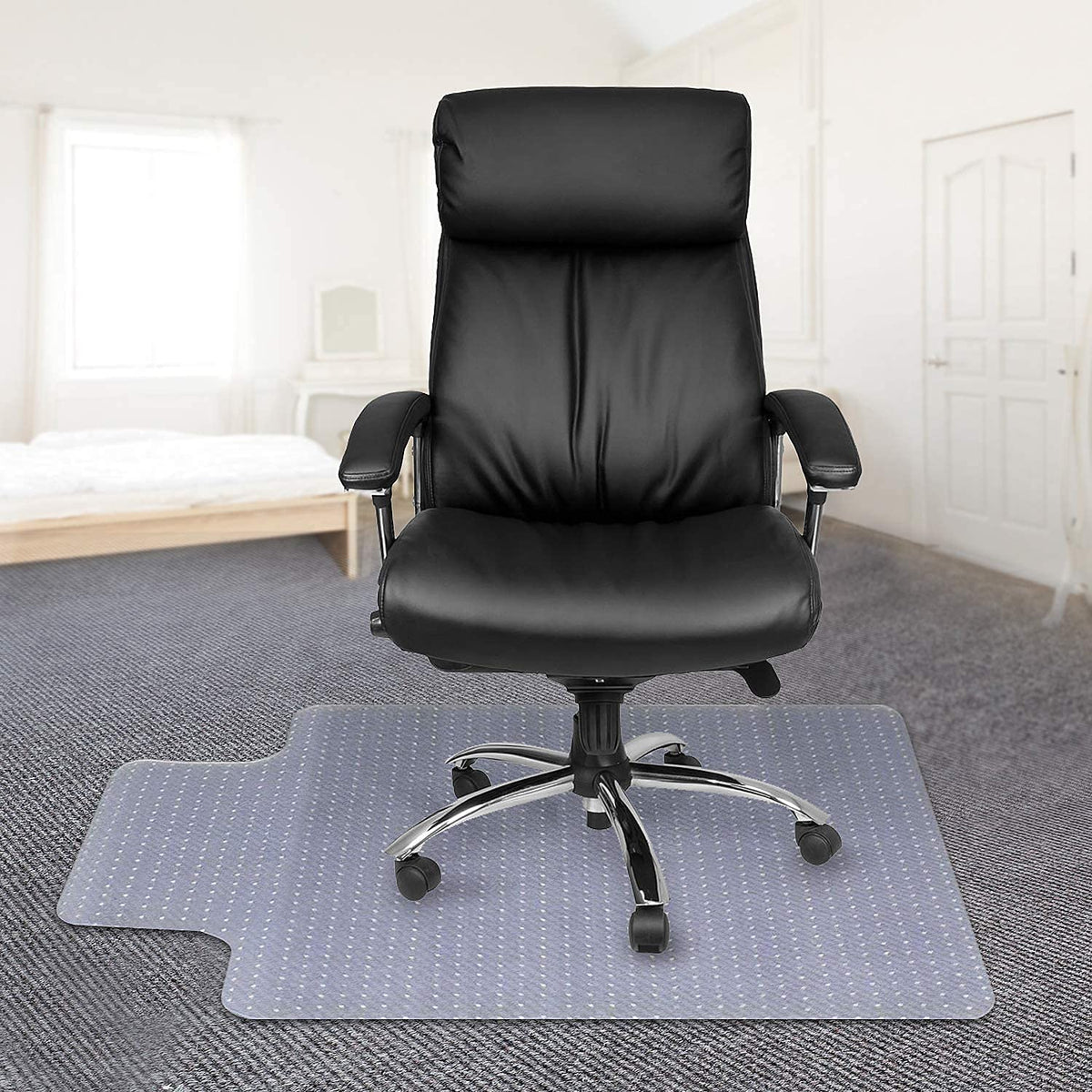 Kuyal Office Chair Mat For Carpets,Transparent Thick And Sturdy Highly Premium Quality Floor Mats For Low And No Pile Carpeted F