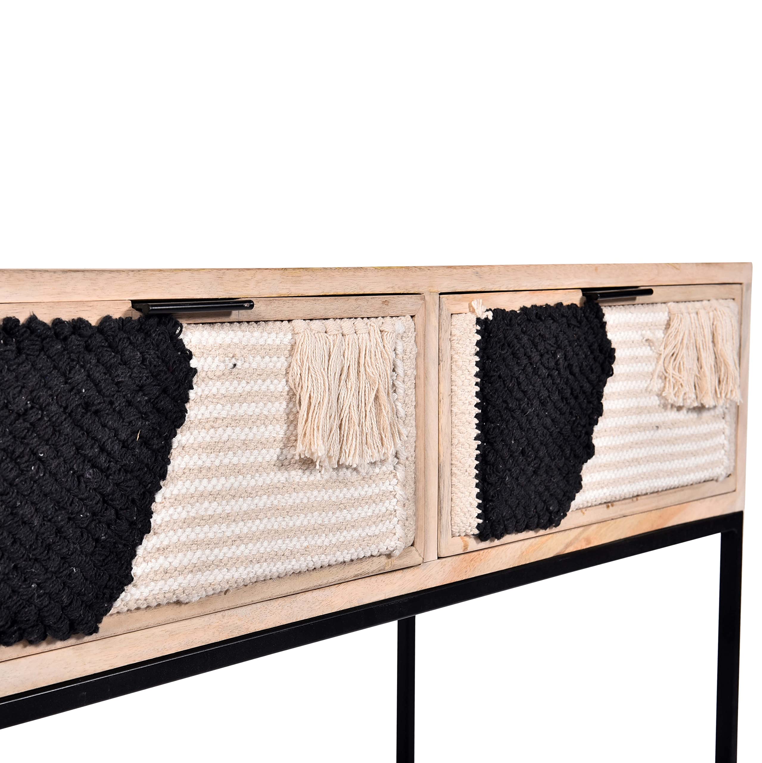 Progressive Furniture Layover Console Sofa Table, Tan/Black