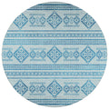 Sedona Sn14 Blue Transitional Rug Round 6' X 6'