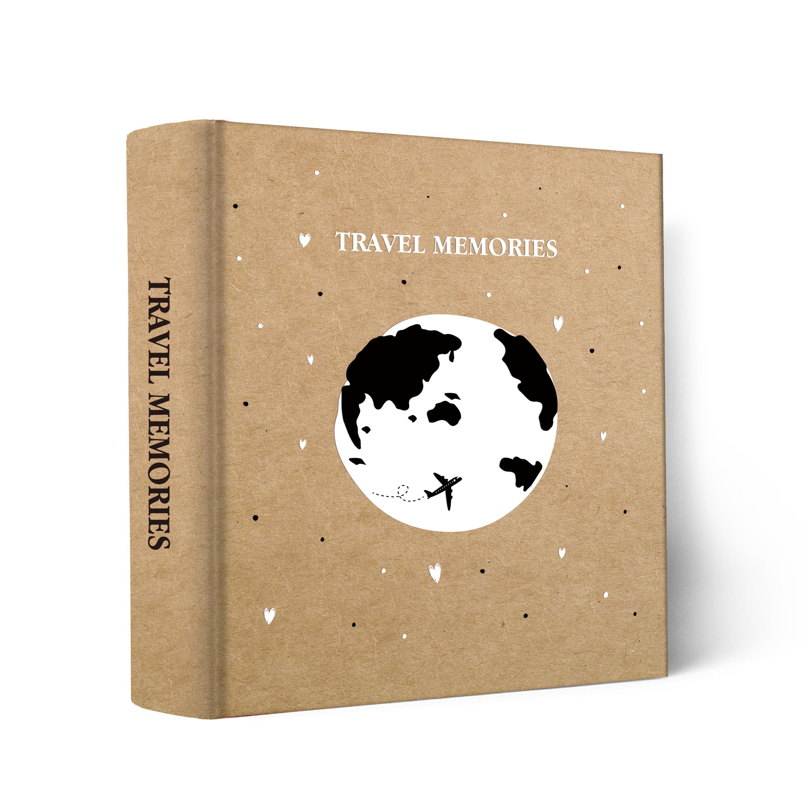 Holoary Photo Album 4x6 200 Photos 2 Pictures Per Page, 200 Pockets 4x6 Inches with Writing Space, Kraft Paper Cover Travel Desi