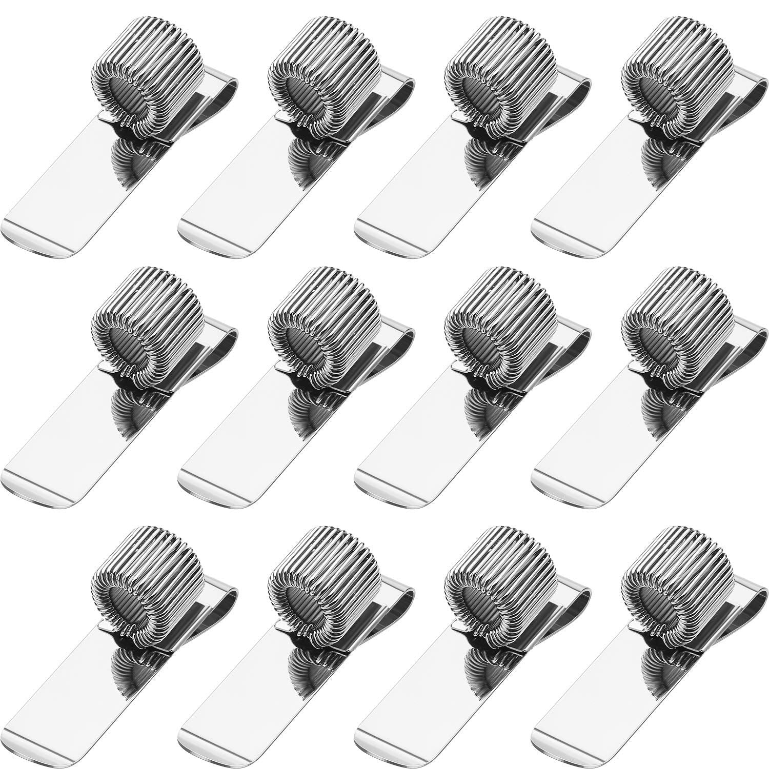 Outus 12 Pcs Metal Pen Clip Holder Loop Pen Pencil Holder Organizer Manganese Steel Pen Clip For Notebook And Clipboard In Home,