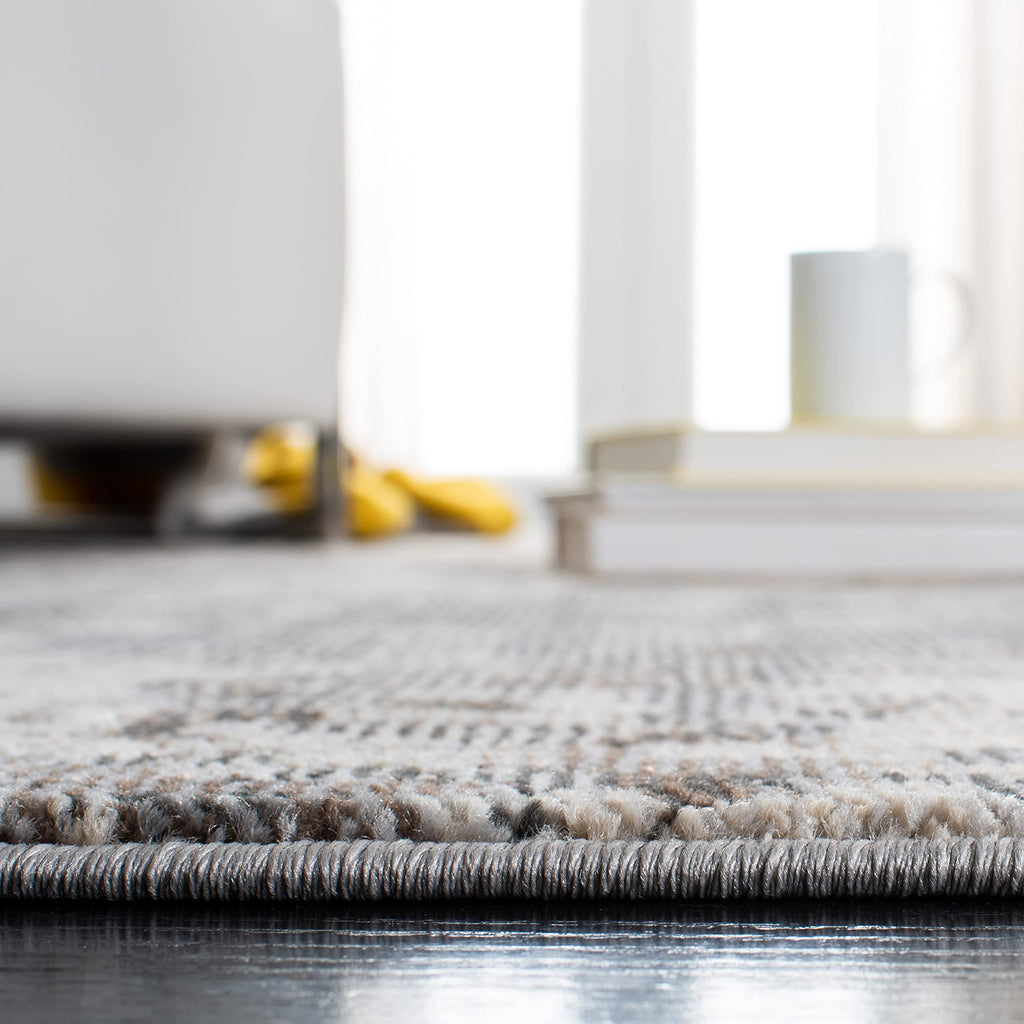 Safavieh Madison Collection Accent Rug - 2'2'' X 4', Grey & Beige, Boho Abstract Design, Non-Shedding & Easy Care, Ideal For Hig