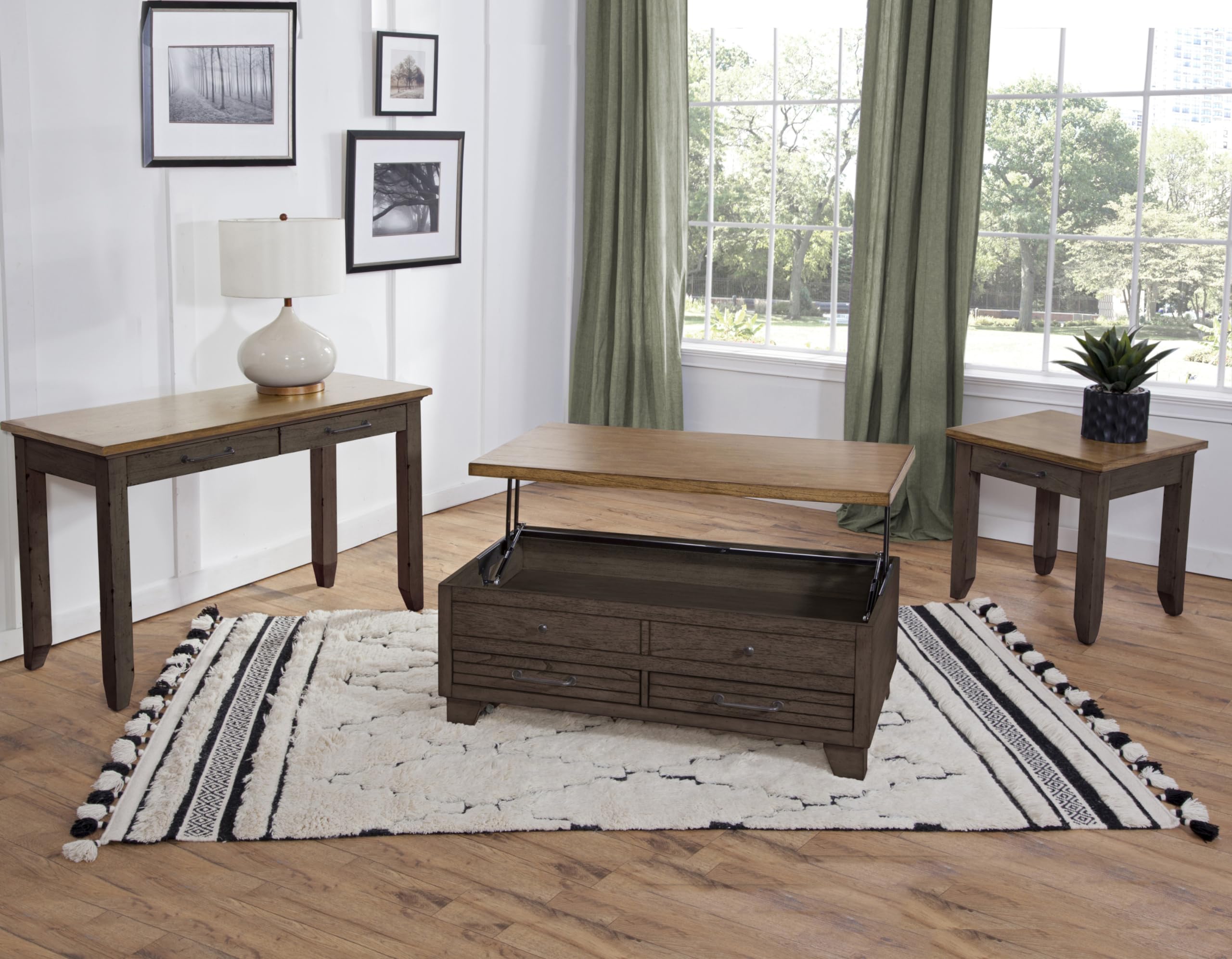 Steve Silver Bear Creek Sofa Table Brown