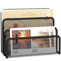 Supeasy Mail Organizer For Desk, Mesh Metal Mail Holder Countertop With 3-Slot, Letter Sorter File Holder, Office Envelope Organ