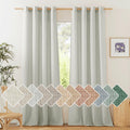Nicetown Thick Linen Gray Curtains For Boys Room, Grommet Privacy Assured With Light Filtering Linen Blend Window Treatments For Bedroom/Farmhouse, W55 X L120, 2 Panels