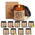 10 Jars Christian Religious Scented Candle Gift Women Set 3.5 oz Bulk Catholic Bible Verses Thank You Gift for Women Faith Frien
