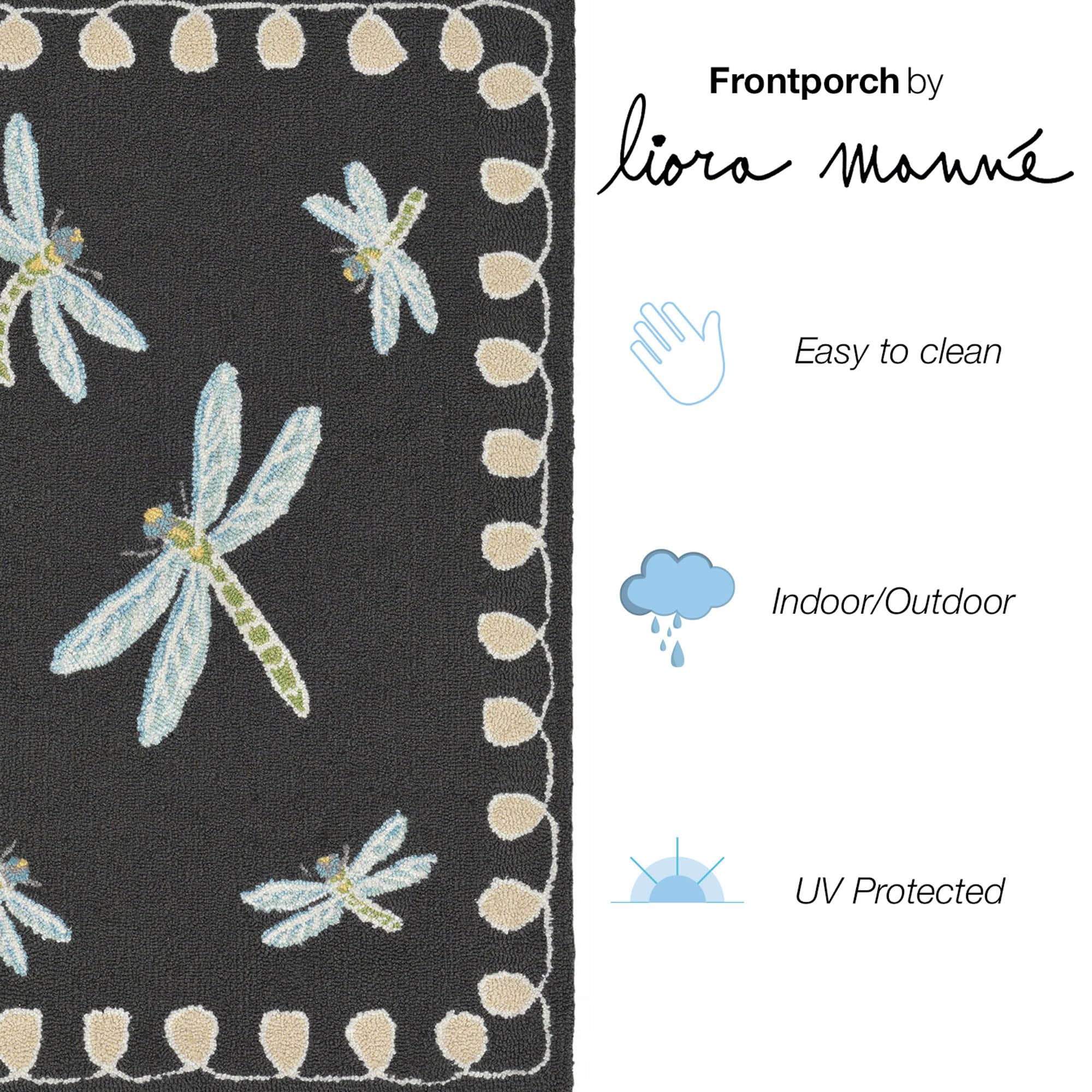 Liora Manne Frontporch Dragonfly Indoor/Outdoor Rug, 2'6 X 4