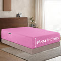 Elegant Comfort 1500 Premium Hotel Quality 18-24 Inches Deep - Extra Deep Pocket Single Fitted Sheet For High Mattress, Luxury And Softest, Smart Pocket - Wrinkle Free, California King, Light Pink