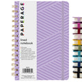 Paperage Lined Spiral Journal Notebook, (Geometric Lavender), 160 Pages, Medium 5.5 Inches X 8 Inches - 100 Gsm Thick Paper, Har