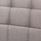 Baxton Studio Sanford Mid-Century Modern Grey Fabric Upholstered and Walnut Brown Finished Wood 2-Piece Dining Nook Banquette Set