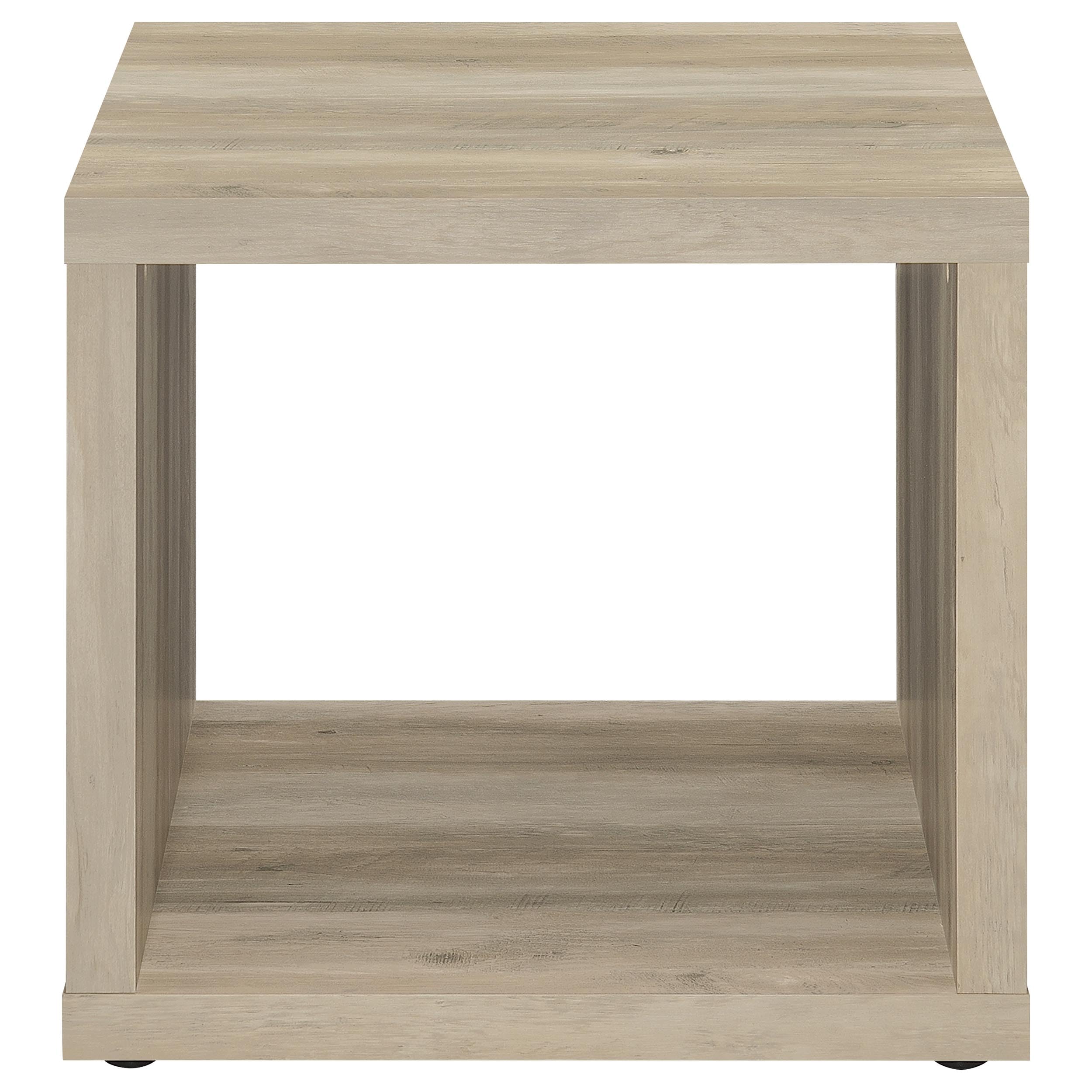 Coaster Home Furnishings Frisco Square Engineered Wood Side End Table Distressed Pine