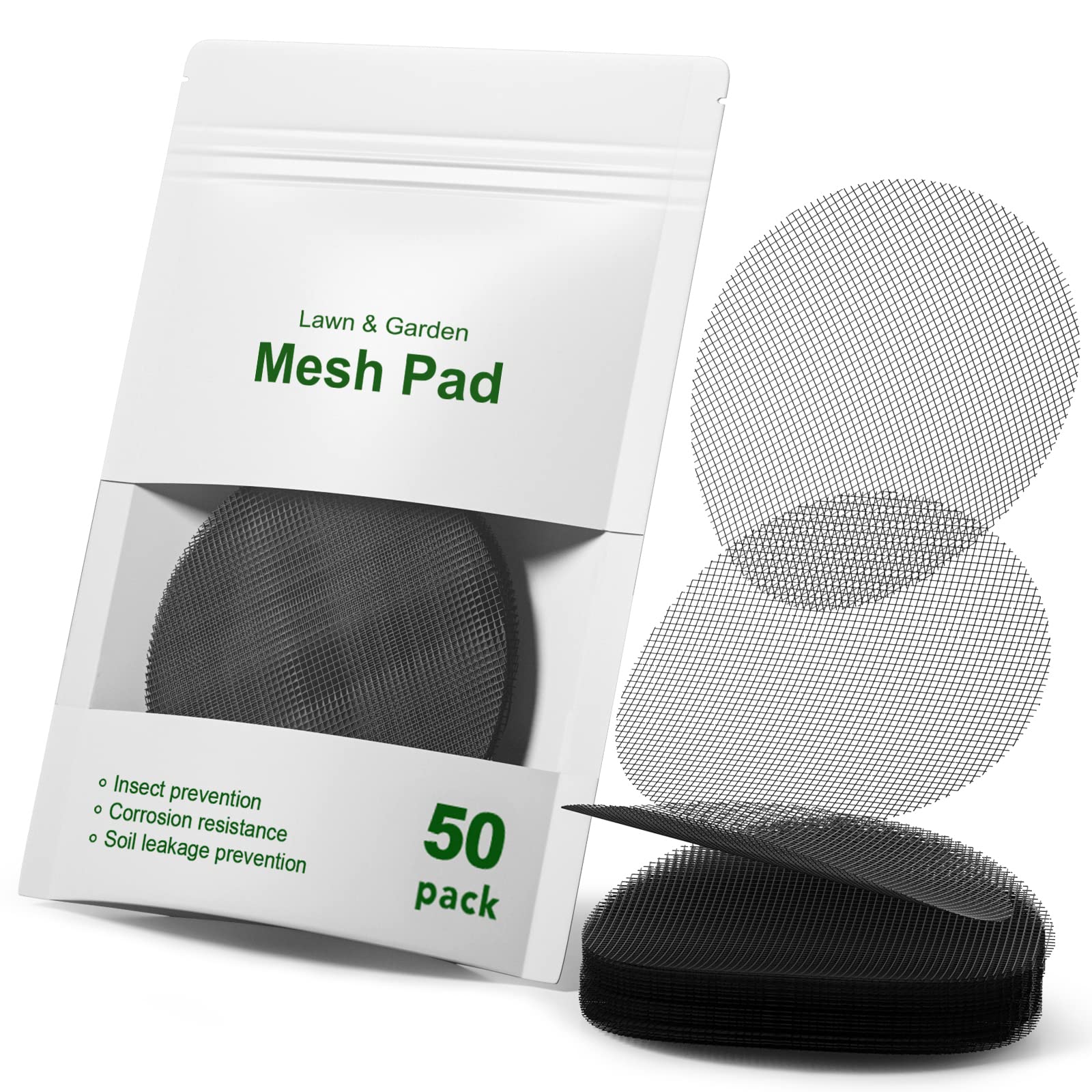 Le Tauci Flower Pot Hole Mesh Pad, 4' Rounds Drainage Hole, Prevent Soil Loss And Anti-Slip, Bonsai Bottom Grid Mat, Gardening