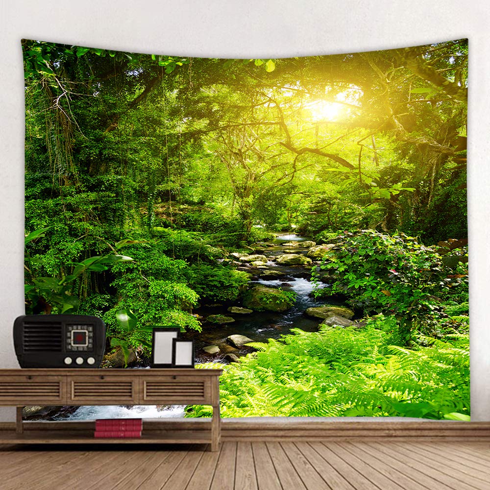 Llamazing Forest Tapestry Home Decor Landscape Tapestry Living Room Bedroom Decoration Tapestry Magic Tapestry Curtain (Forest C