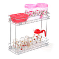 S.K. Stainless Steel Multipurpose 2 Shelf Pullout Basket/Modular Kitchen Shelf(8 Inch) (Size:50.5 * 20 * 43 Cm)