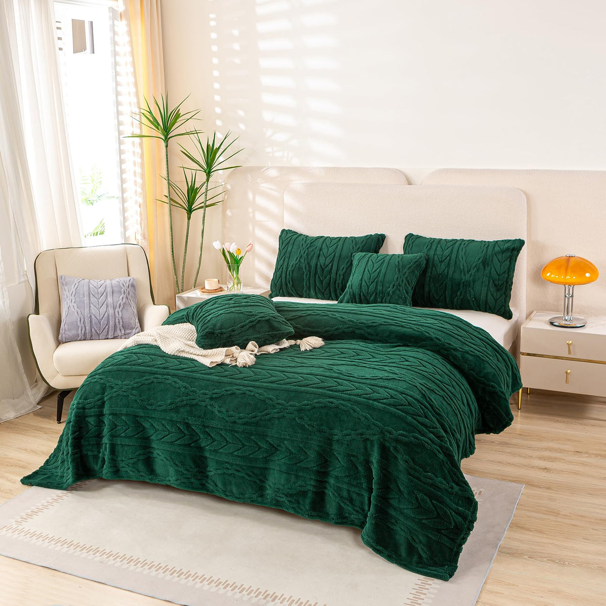 Yusoki Sherpa Twin Xl Blanket(Without Pillows)-3D Stylish Design Cozy Plush Fluffy Blankets For Teen Girls Women Couch Bed Sofa