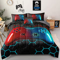 Z.Jian Home 6 Pieces Gaming Bedding Set Queen Size For Boys Gamer Comforter Set For Boys Girls Kids Teens 6 Piece Bed In A Bag V