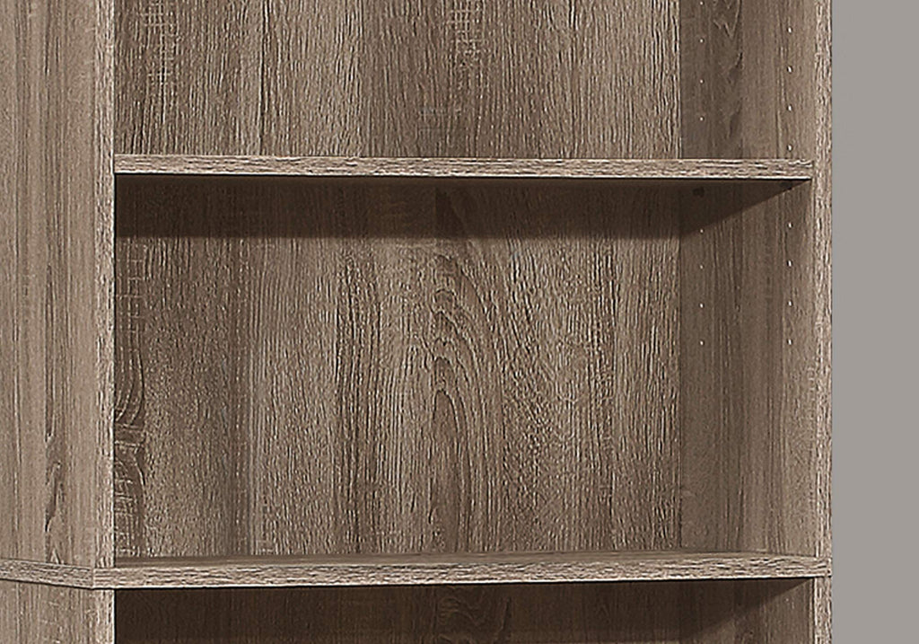 Monarch Specialties BOOKCASE-72 H/DARK TAUPE WITH 5 SHELVES Bookcase, Brown
