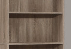 Monarch Specialties BOOKCASE-72 H/DARK TAUPE WITH 5 SHELVES Bookcase, Brown