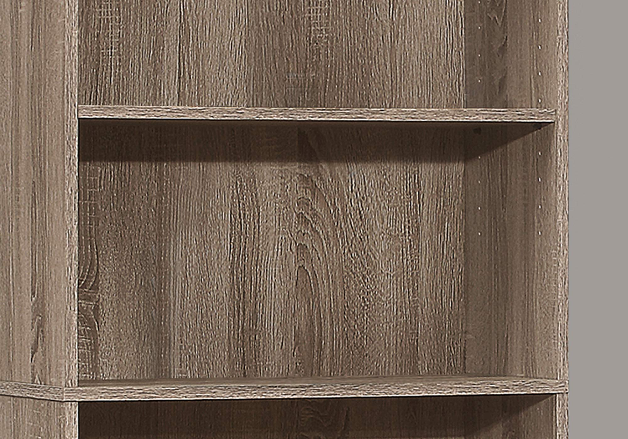 Monarch Specialties BOOKCASE-72 H/DARK TAUPE WITH 5 SHELVES Bookcase, Brown