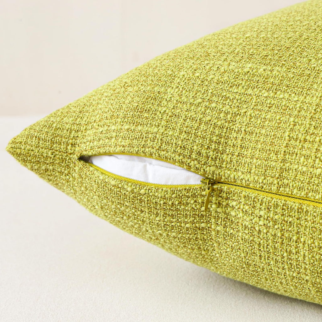 Otostar Linen Throw Pillow Covers Set Of 2 Decorative Square Pillowcases Cushion Covers 24X24 Inch For Home Decor Sofa Bedroom Car 60 X 60 Cm Sage Green