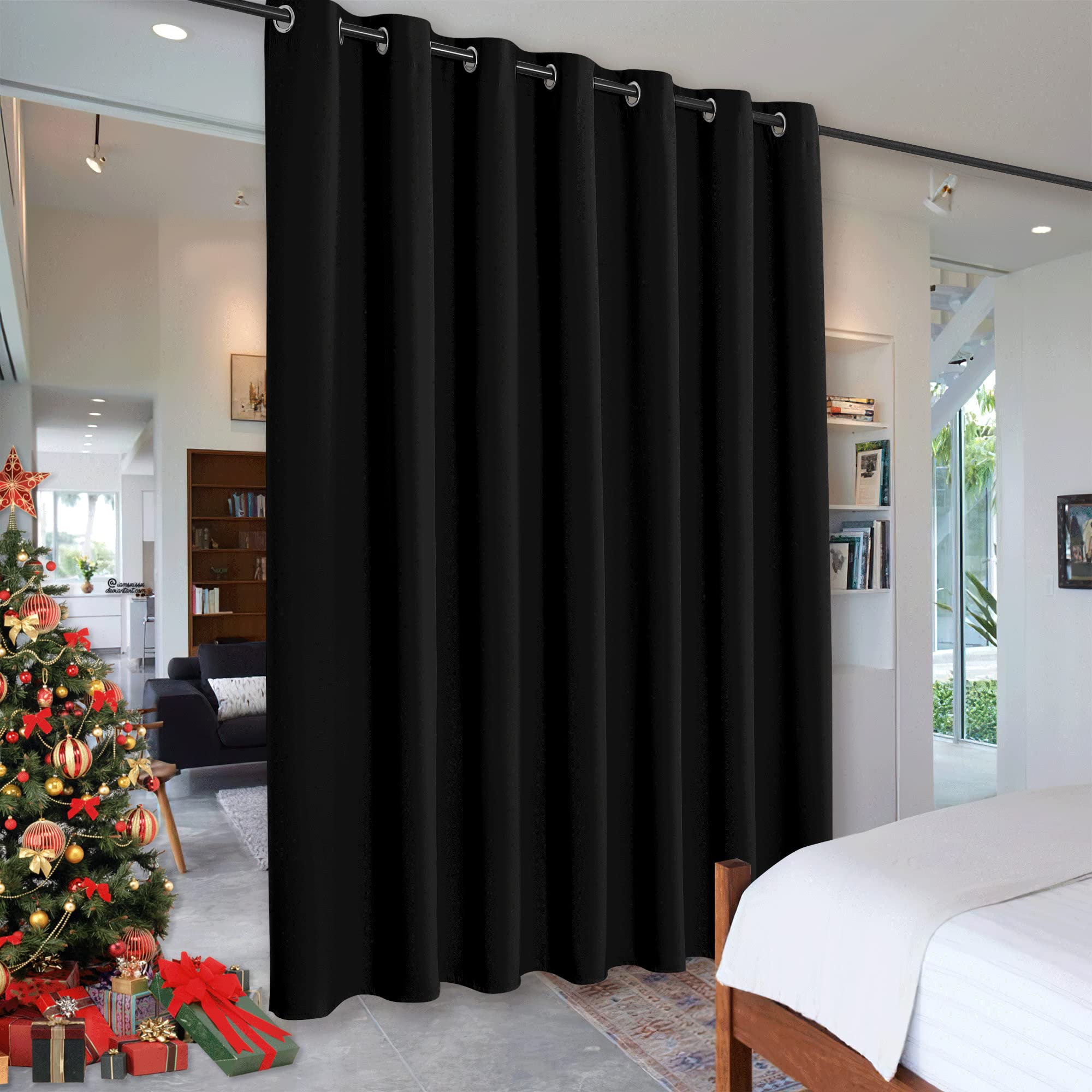 Ryb Home Room Divider Blackout Curtains, Portable Wind Proof Noise Reducing Partition Vertical Blinds For Bedroom Living Room Ki