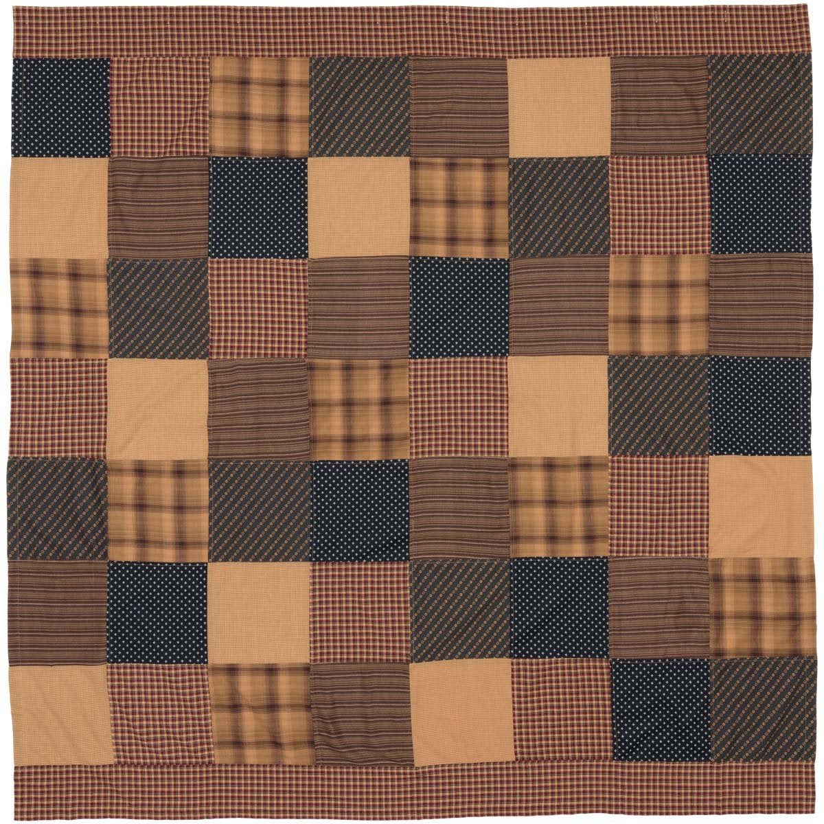 Vhc Brands Patriotic Patch Square Bath Decor, Shower Curtain, Red, 72X72