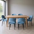 ENYLAY Modern Dining Chairs, Fabric Upholstered Accent Kitchen Chairs with Comfy Padded Seat & Sturdy Metal Legs, Side Farmhouse
