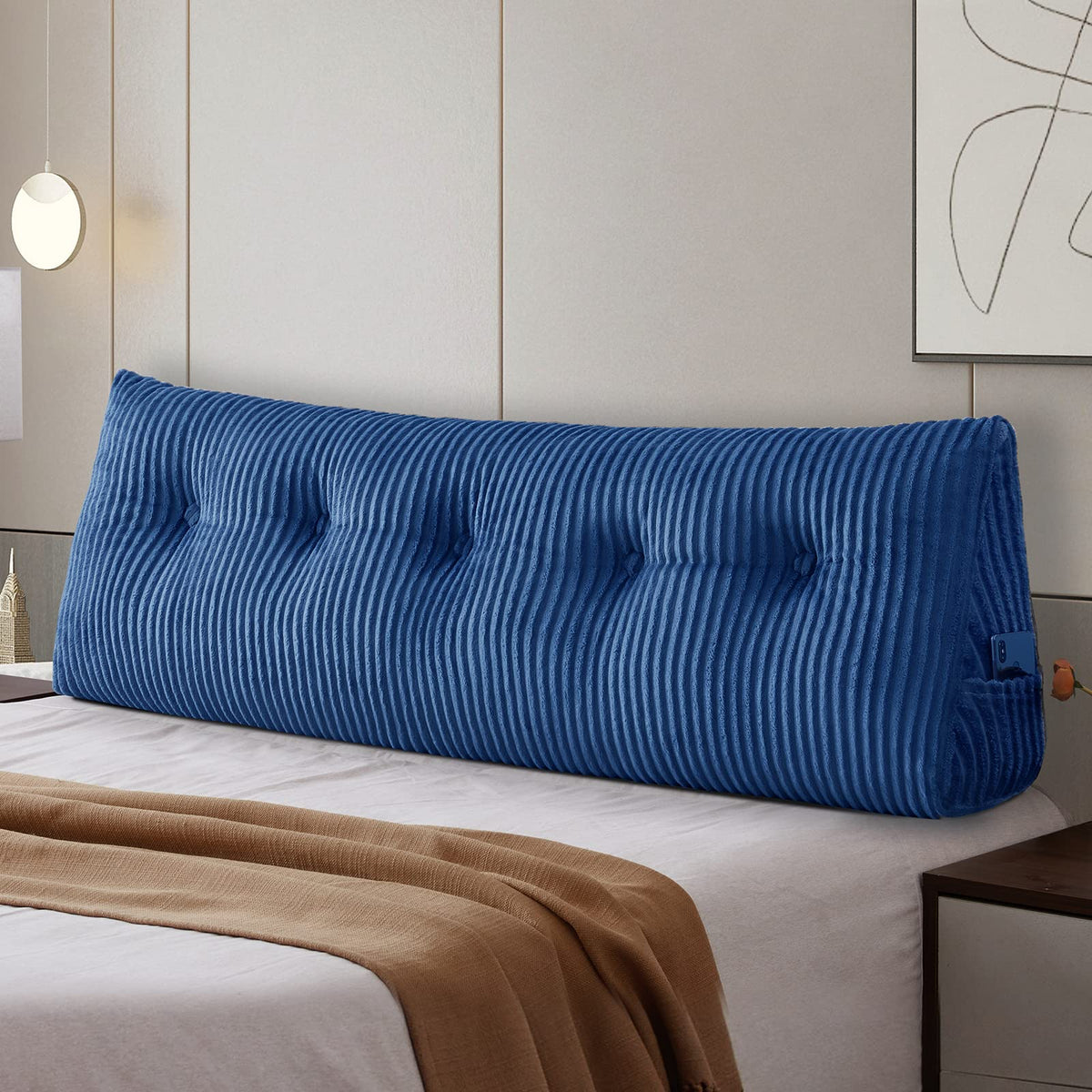 Large Headboard Pillow Headboard Wedge Pillow Bed Rest Reading Pillow Bolster Triangular Pillow For Sitting In Bed-Backrest Posi