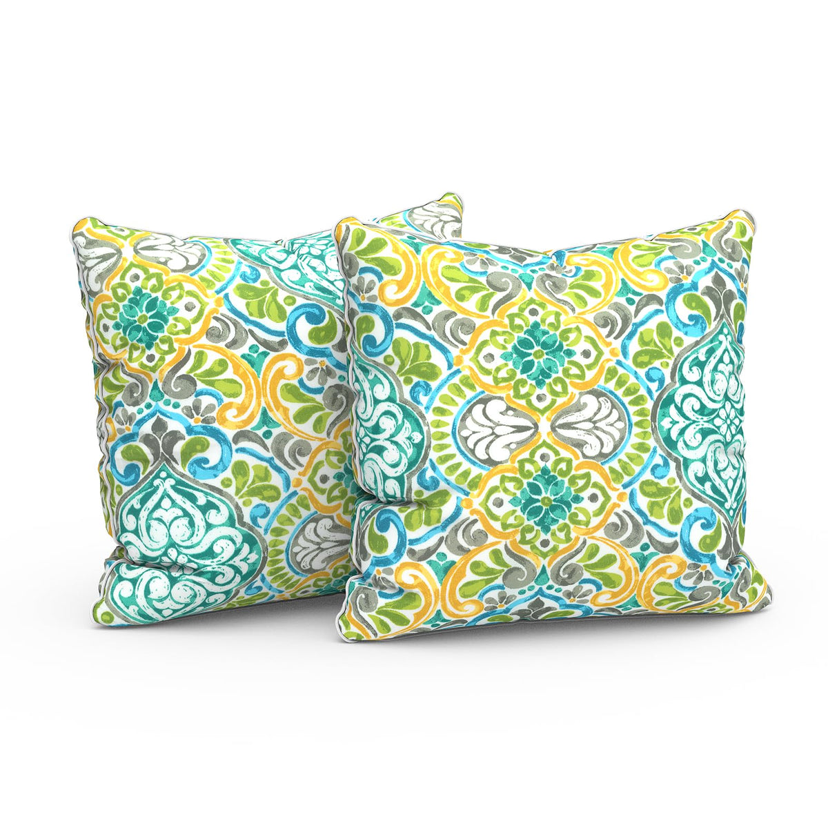 Lvtxiii Set Of 2 Patio Throw Pillows Waterproof 18'X18' Fade Resistant Outdoor Throw Pillows With Inserts, Fluffy Decorative G